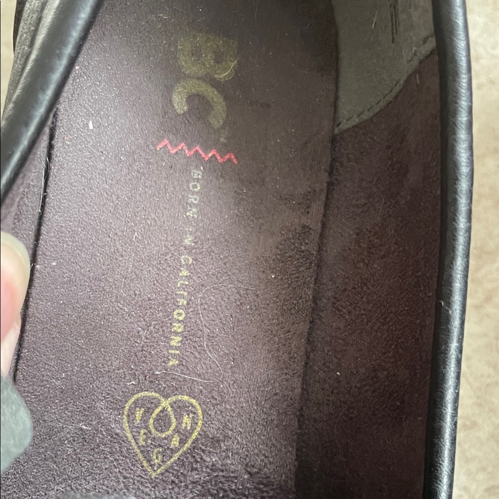 BC Footwear Black Leather Loafers - Picture 7 of 7
